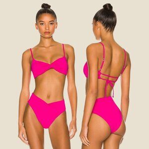 L*Space Ringo Top and Nancy Lee Bottom Bikini SET - Bougainvillea - Size XS